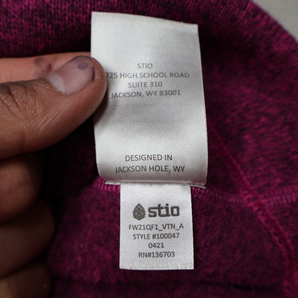 Stio Sweatshirt Womens Large Purple 1/4 Zip Soft Fleece Pullover Outdoor Hiking - Picture 6 of 14